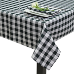 gingham square tablecloths forest green